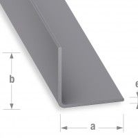Perfil Ângulo PVC Cinza 25x25mm-2m Perfil Ângulo PVC Cinza 25x25mm-2m