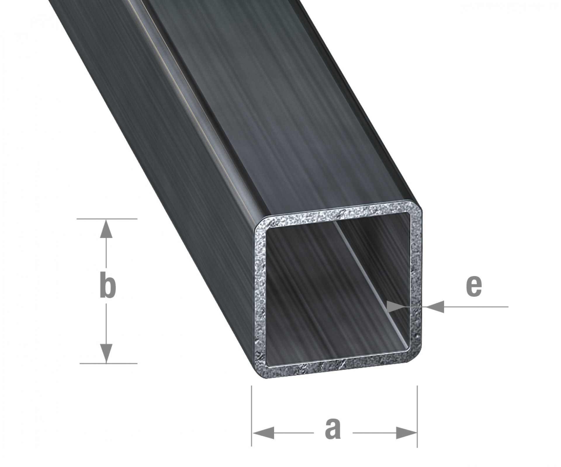 Tubo aço quadrado 25x25mm - 2m