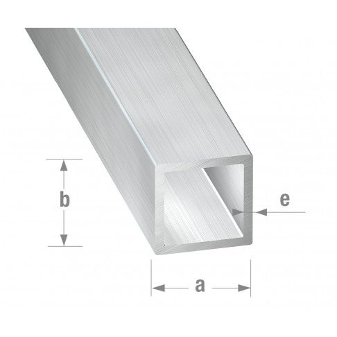 Tubo Quadrado Alumínio Bruto 8x8mm-1m Tubo Quadrado Alumínio Bruto 8x8mm-1m