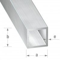 Tubo Quadrado Alumínio Bruto 8x8mm-1m Tubo Quadrado Alumínio Bruto 8x8mm-1m