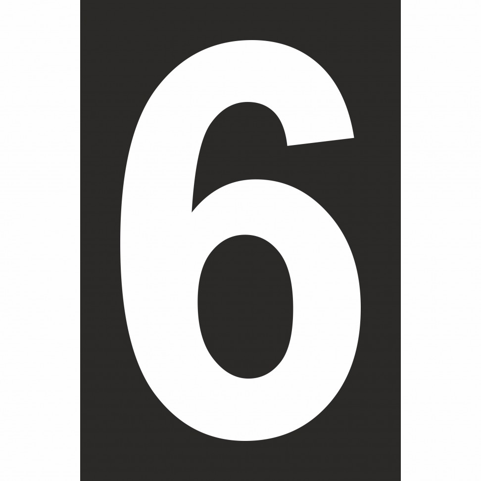 N�mero 6 PVC Preto