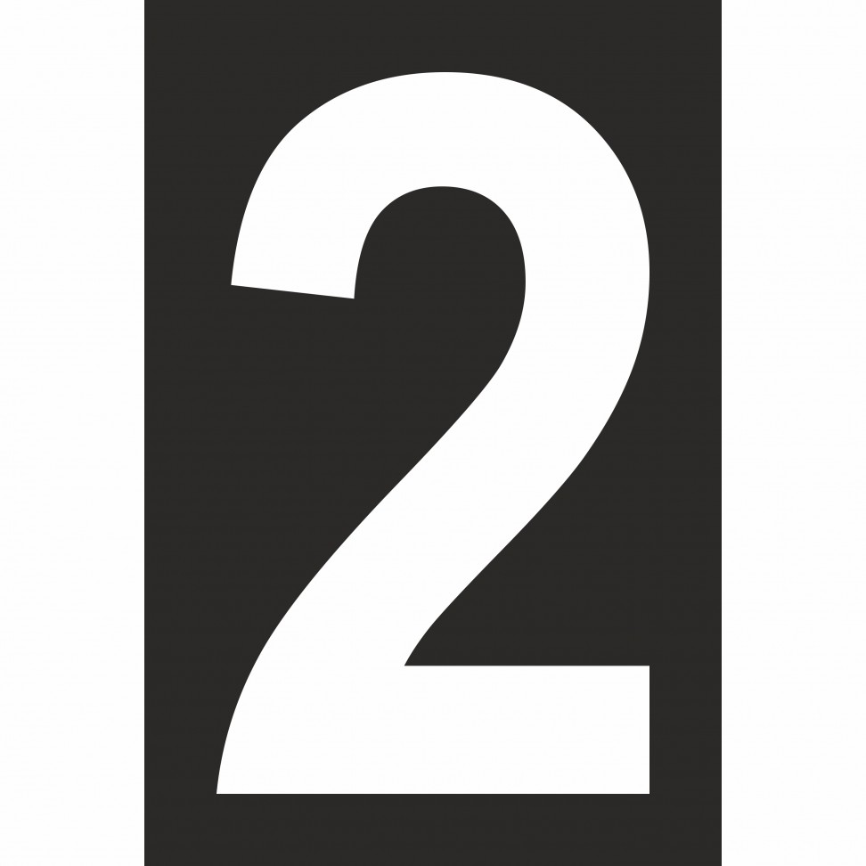 N�mero 2 PVC Preto