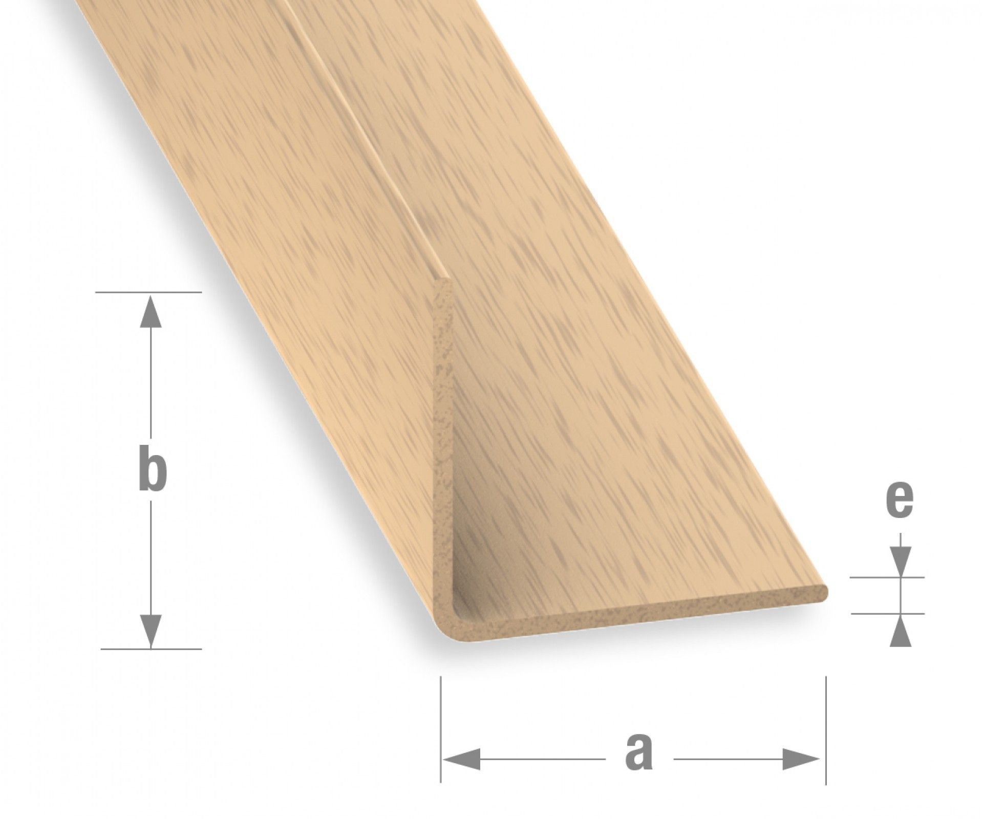Perfil Ângulo PVC Faia 20x20mm-2,6m