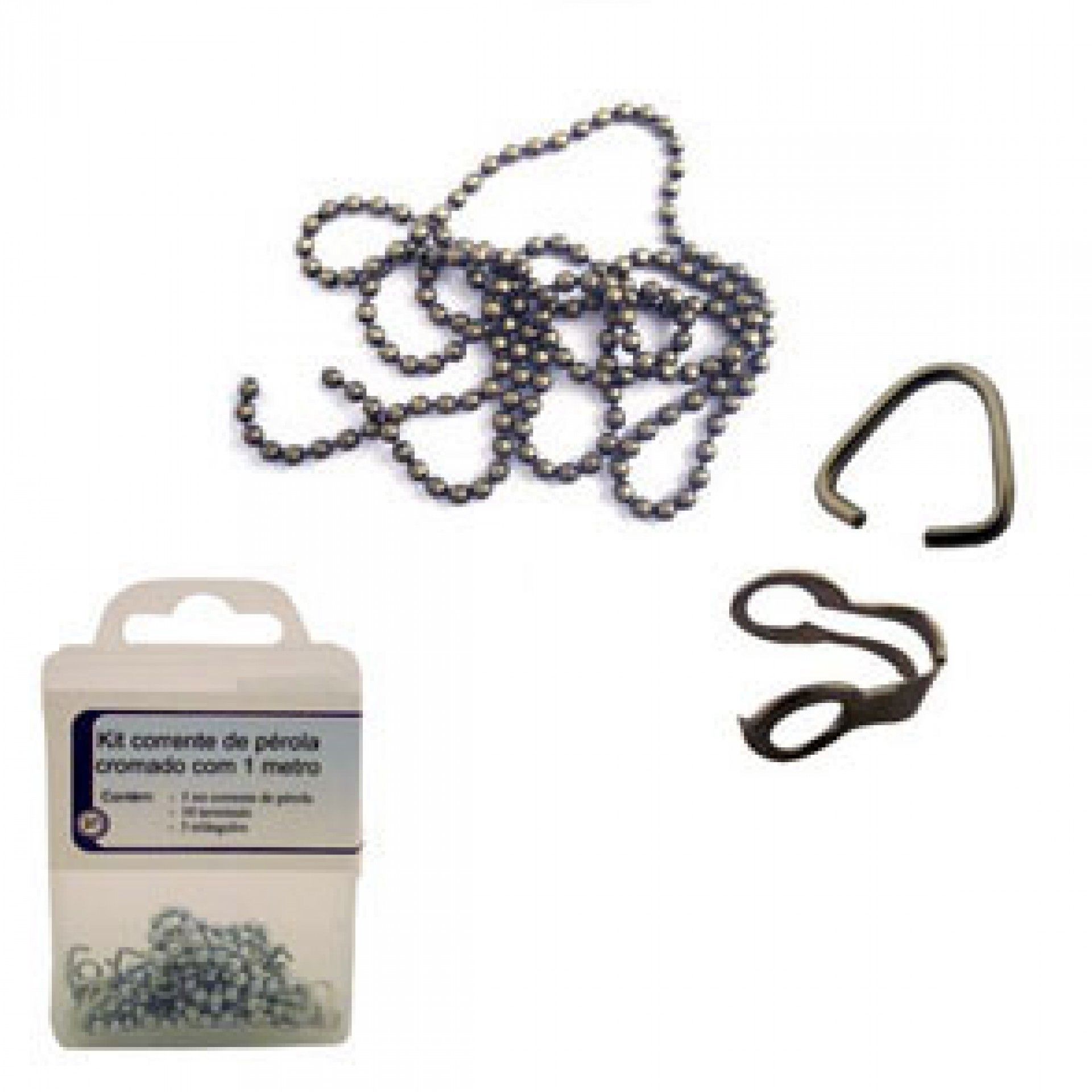 Kit Corrente Pérola Cromado (1m)