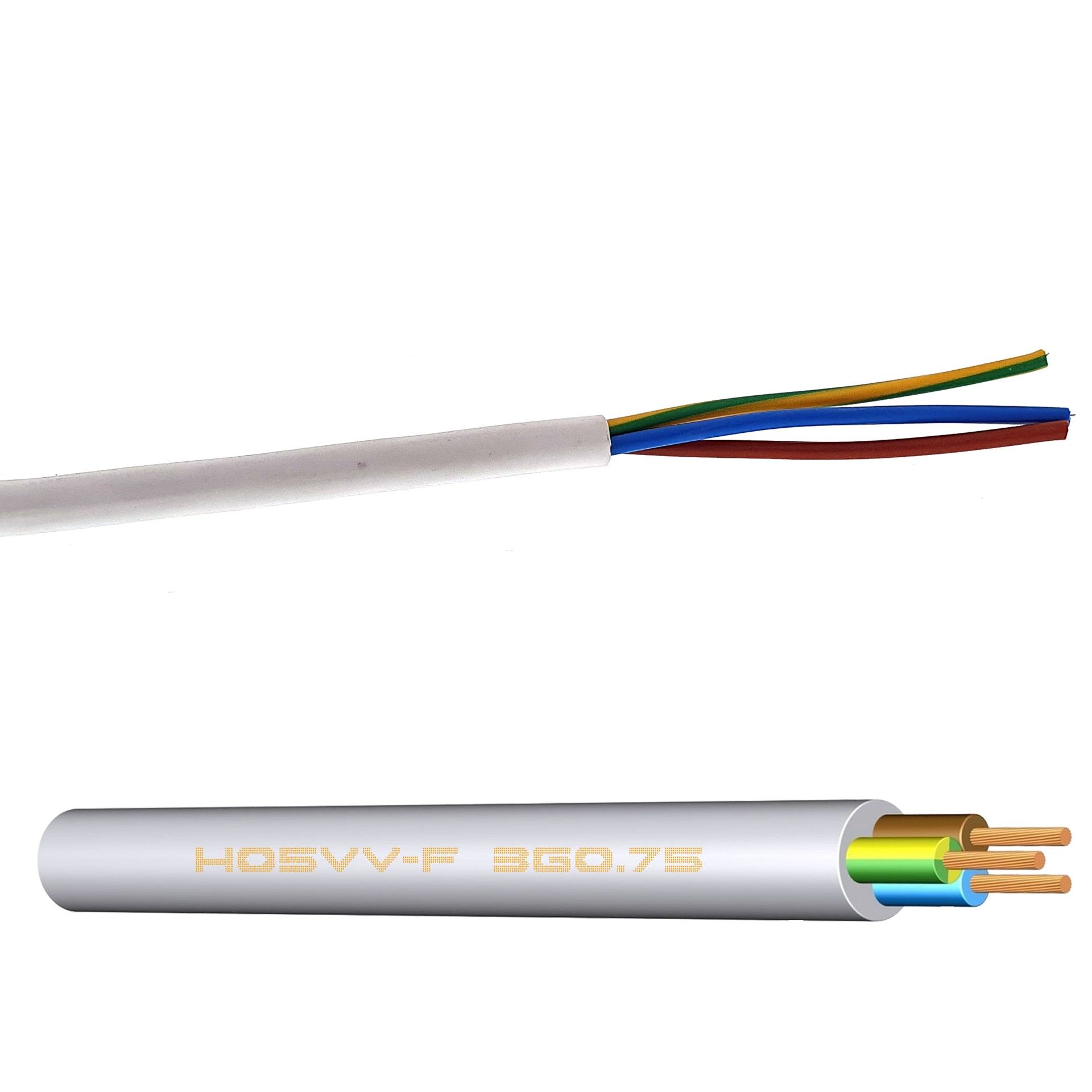 Cabo Ho5 Vv-F 3go.75mm² Branco 1m