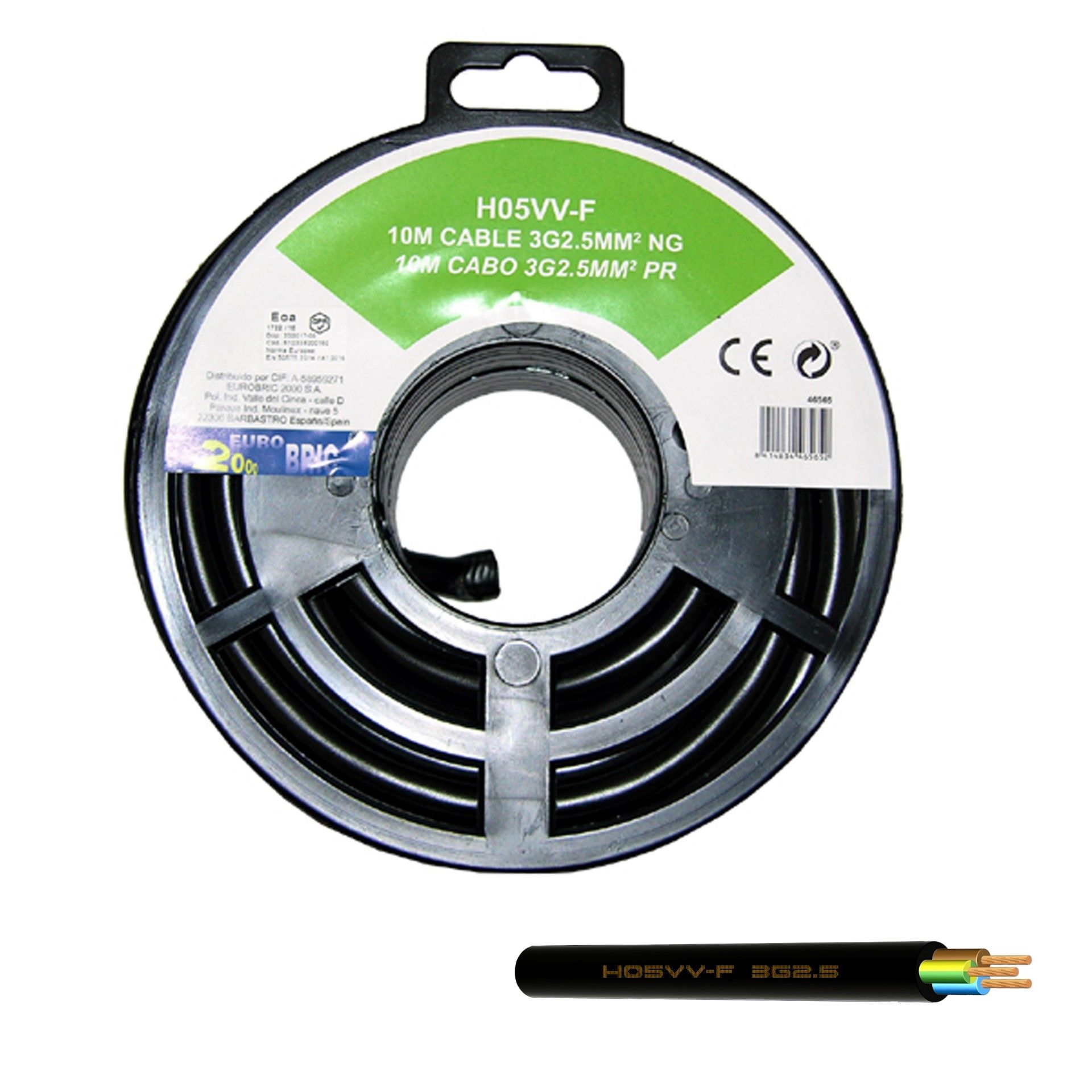 Cabo Ho5 Vv-F 3g2.5mm² Preto 10m