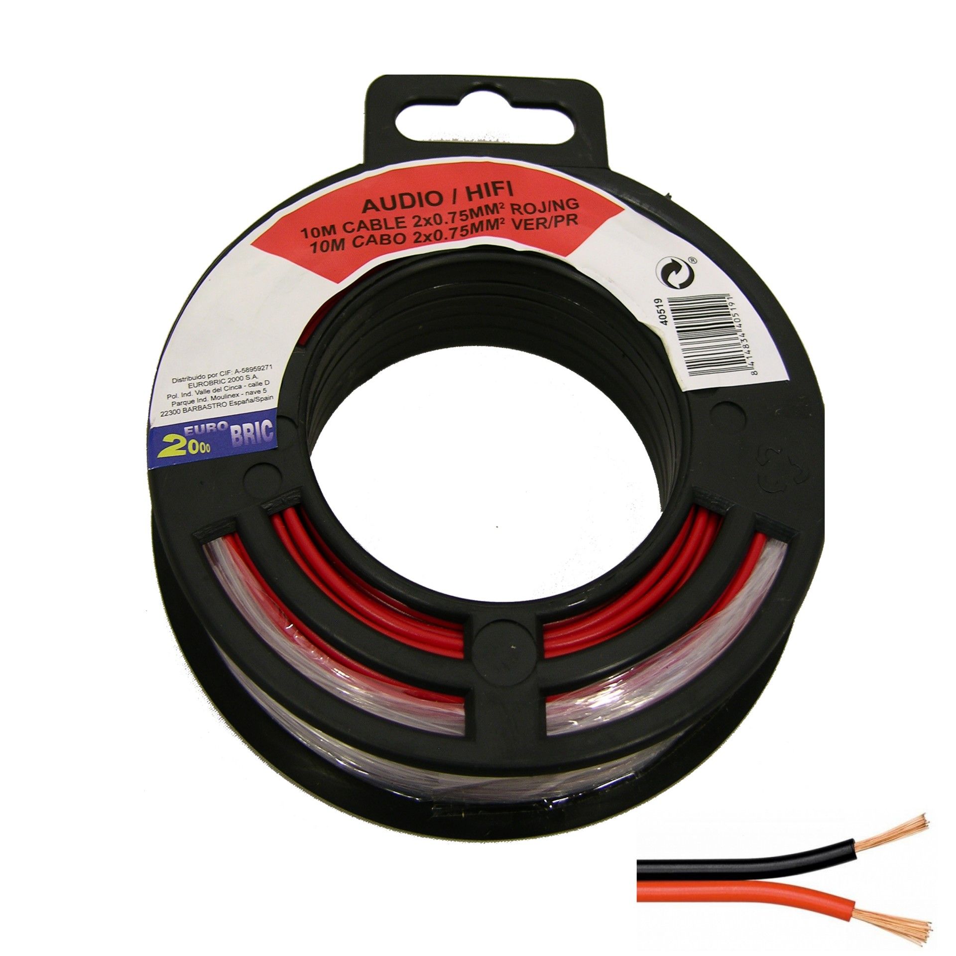 Cabo Hifi 2x0.75mm² 10m