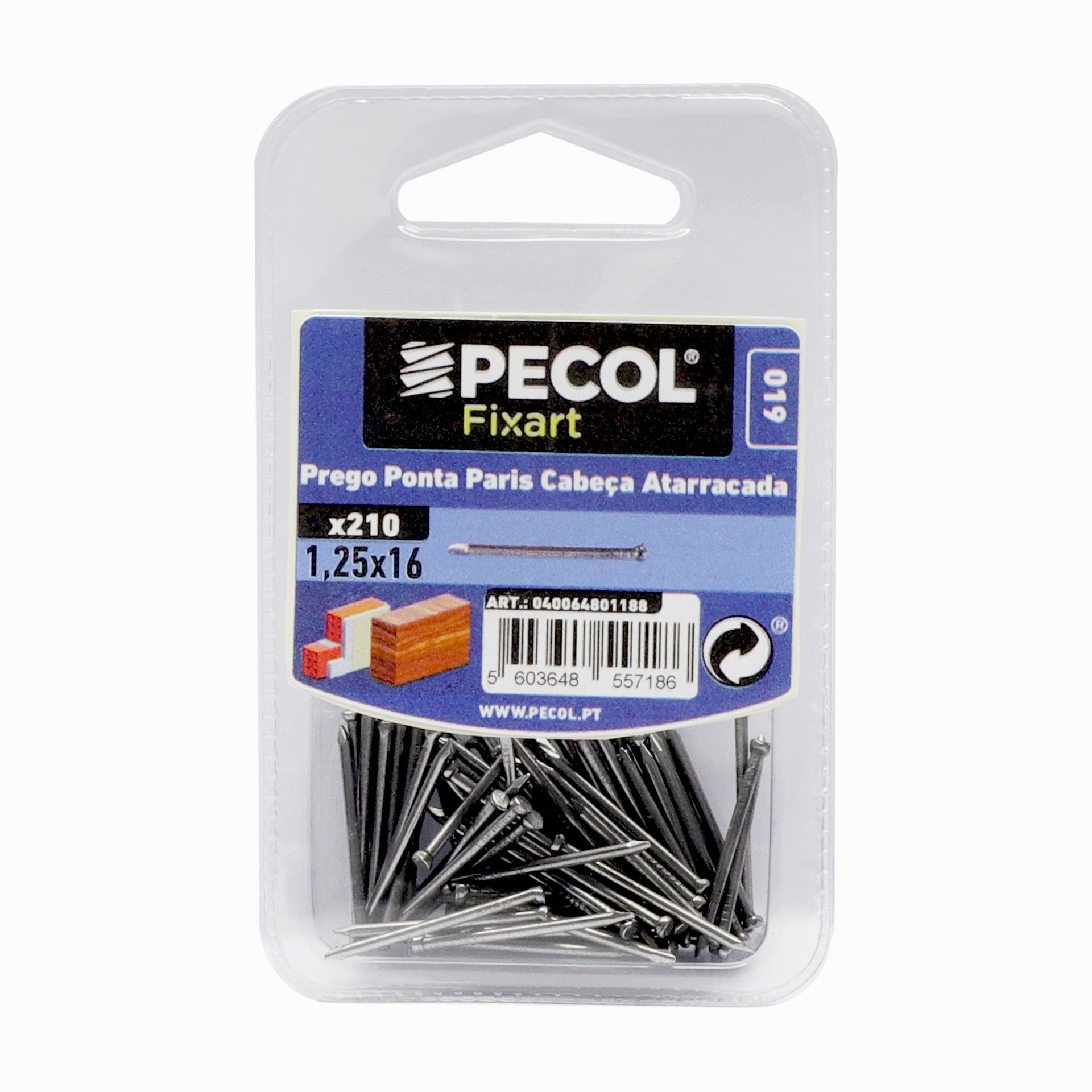 Prego Ponta Paris Cabeça Atarracada 1,25x16