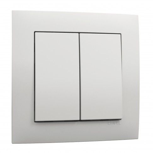 Comutador Escada Duplo Branco Logus 90 Comutador Escada Duplo Branco Logus 90