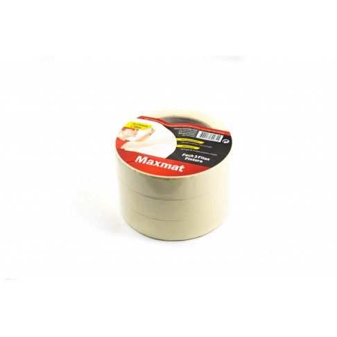Pack 3 UNID. Fitas Pintura Interior Maxmat 50m Pack 3 UNID. Fitas Pintura Interior Maxmat 50m
