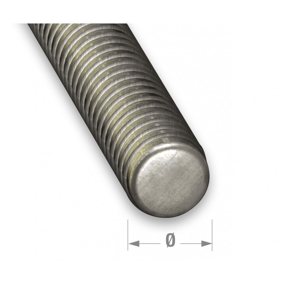 Var�o Roscado A�o Zincado 4mm-1m