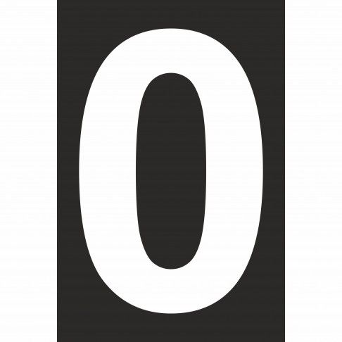 Nmero 0 PVC Preto