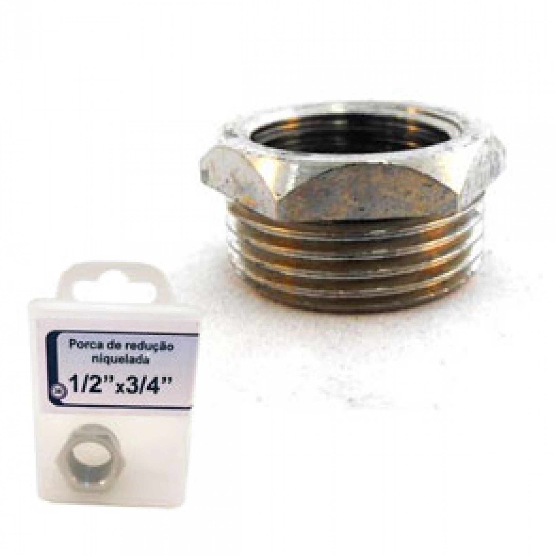 Porca Redução Niquelada1/2'x3/4'