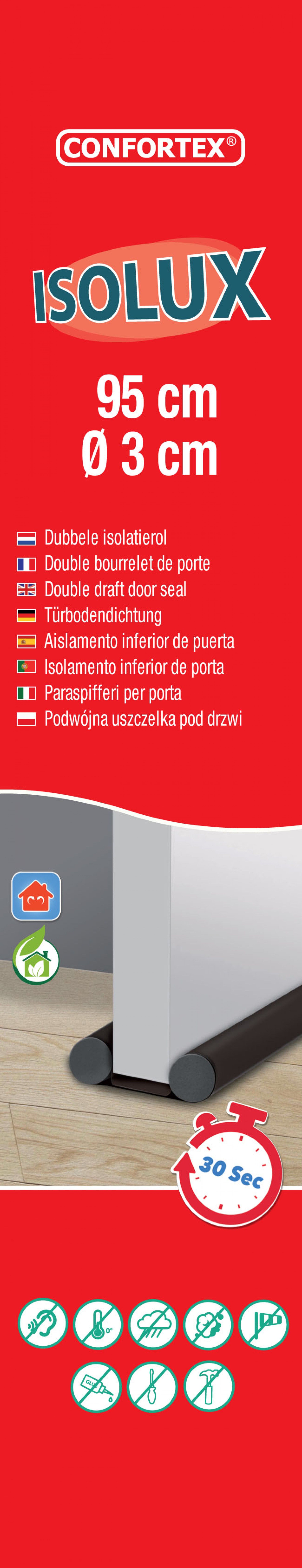 Rolo Duplo Porta Exterior Castanho