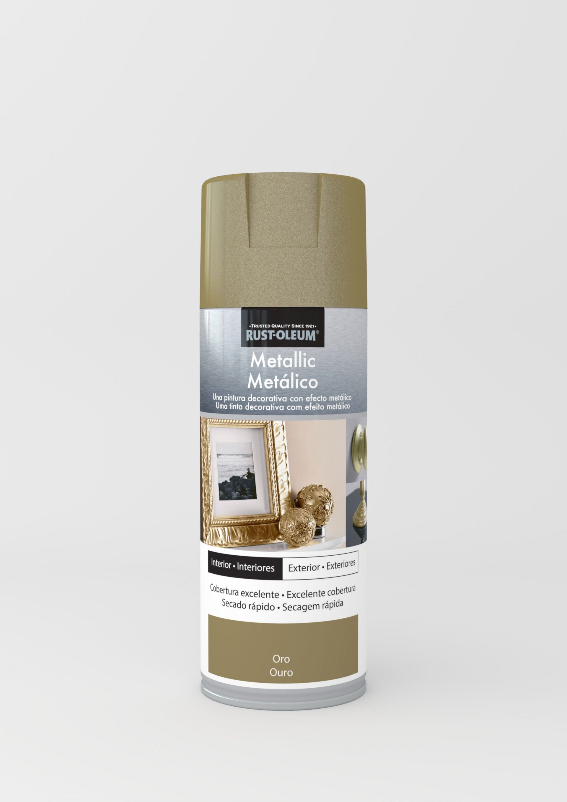 Spray Rust Metálico Ouro 400ml