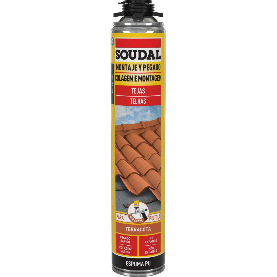 Espuma PU Pistola para Telhas Terracota 750ml Espuma PU Pistola para Telhas Terracota 750ml