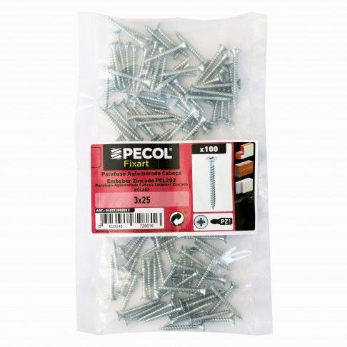 Parafuso  Aglomerado Cabe�a Embeber 3x25