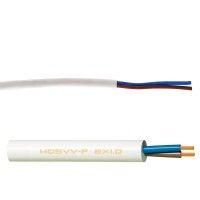 Cabo Ho5 Vv-F 2x1mm² Branco 1m Cabo Ho5 Vv-F 2x1mm² Branco 1m