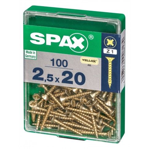 SPAX CP YELLOX 2,5x20mm M SPAX CP YELLOX 2,5x20mm M