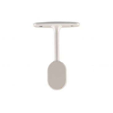 Suporte Oval Teto Branco para Roupeiro
