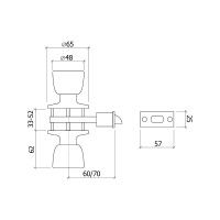 Fechadura Tubular 570 Bronze Fechadura Tubular 570 Bronze