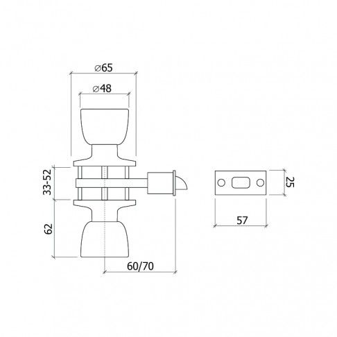 Fechadura Tubular 570 Bronze Fechadura Tubular 570 Bronze
