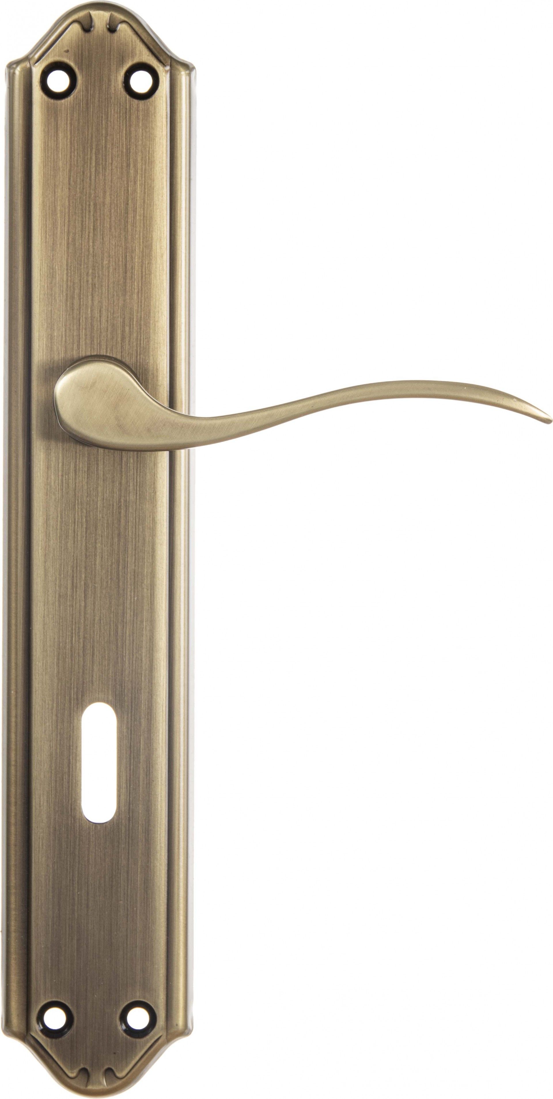 Puxador De Porta Placa Oxidado Francês