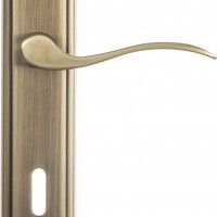 Puxador De Porta Placa Oxidado Franc�s