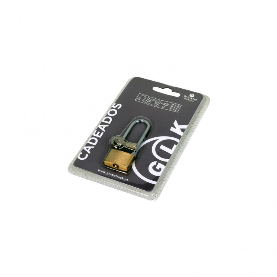 Cadeado Lat�o 25mm 3 Chaves Arco Longo