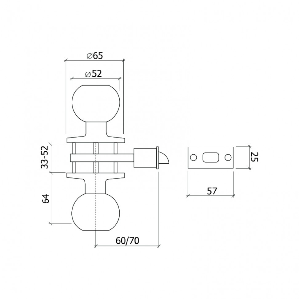 Fechadura Tubular 607 Inox