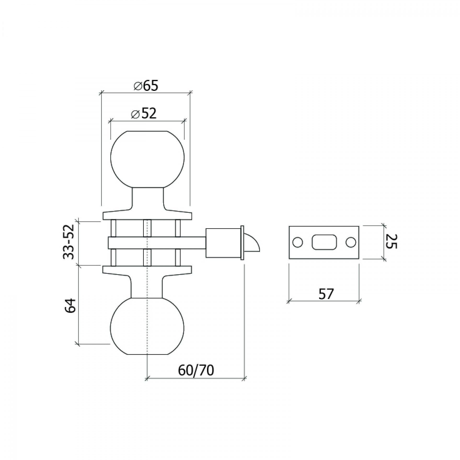 Fechadura Tubular 607 Inox