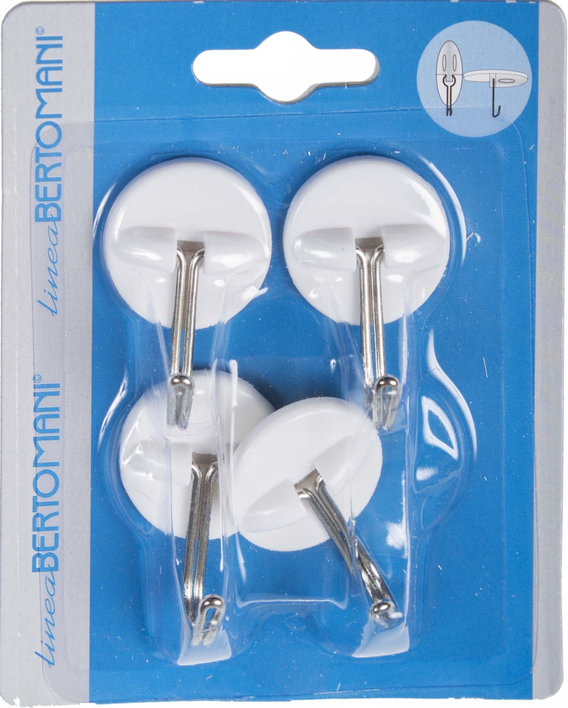 4 Ganchos Adesivo Metálico