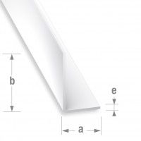 Perfil Ângulo Desigual PVC Branco 10x20mm-2m Perfil Ângulo Desigual PVC Branco 10x20mm-2m