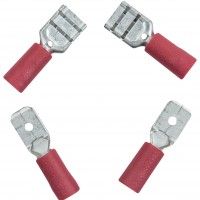 Conjunto 10 Terminais Planos Vermelhos