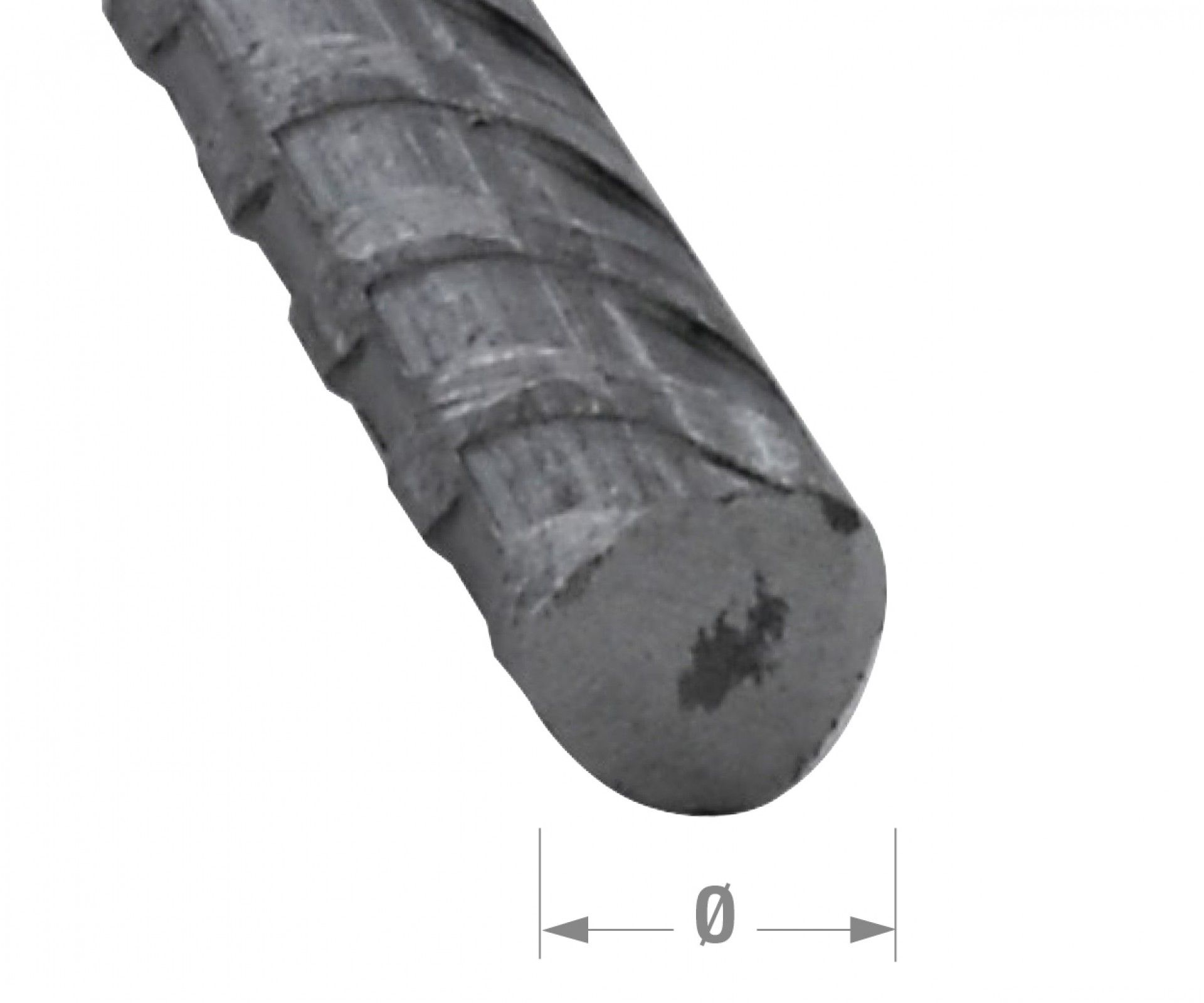 Perfil estriado aço 8mm - 1m