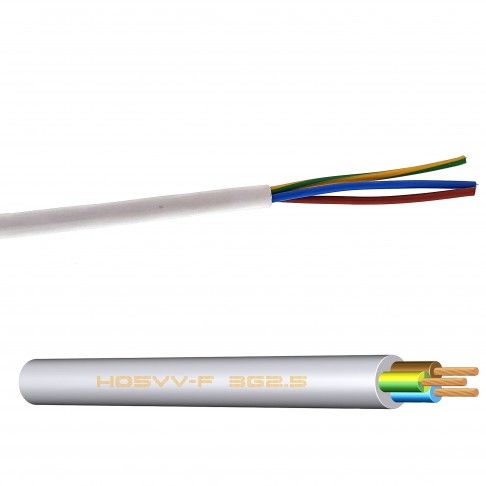 Cabo Ho5 Vv-F 3g2.5mm² Branco 1m Cabo Ho5 Vv-F 3g2.5mm² Branco 1m