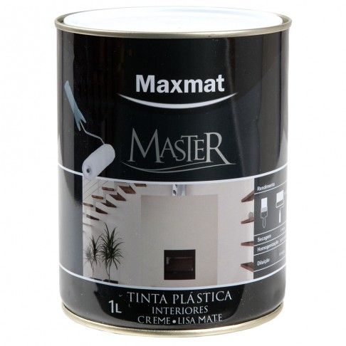 Tinta Master Creme Lisa Mate 1L Tinta Master Creme Lisa Mate 1L