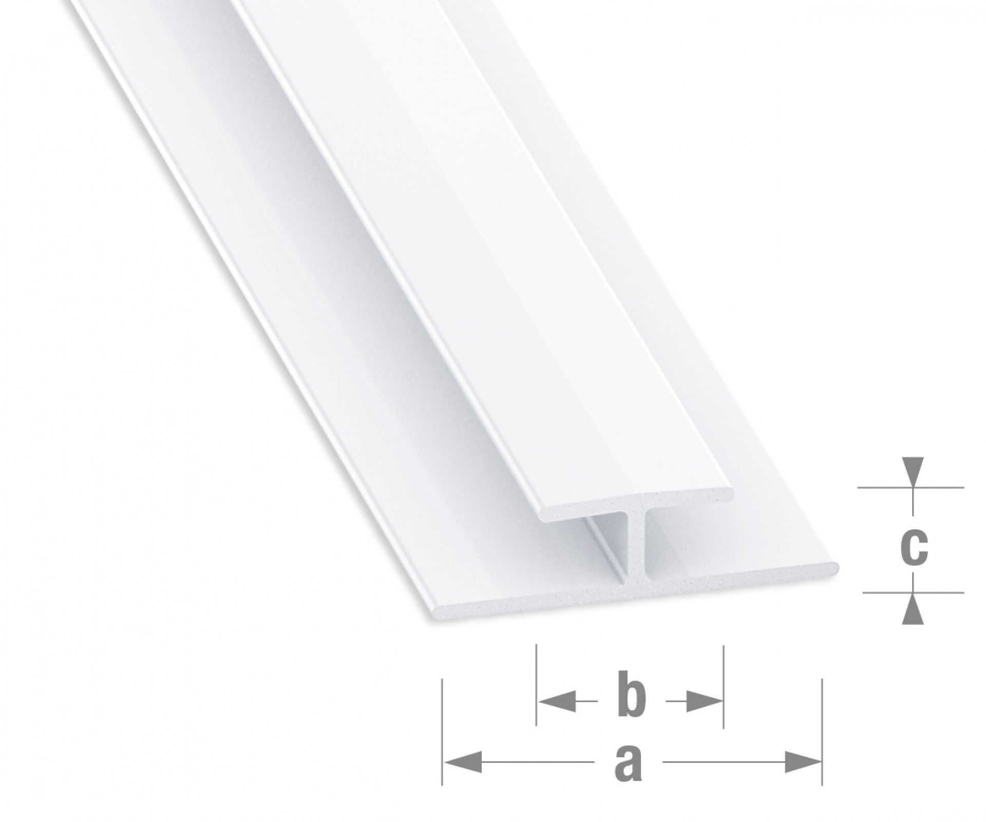 Perfil União PVC Branco 20x20x8mm-1m