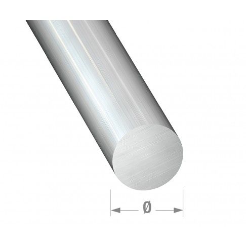 Perfil Redondo Alumínio Bruto 6mm-1m Perfil Redondo Alumínio Bruto 6mm-1m