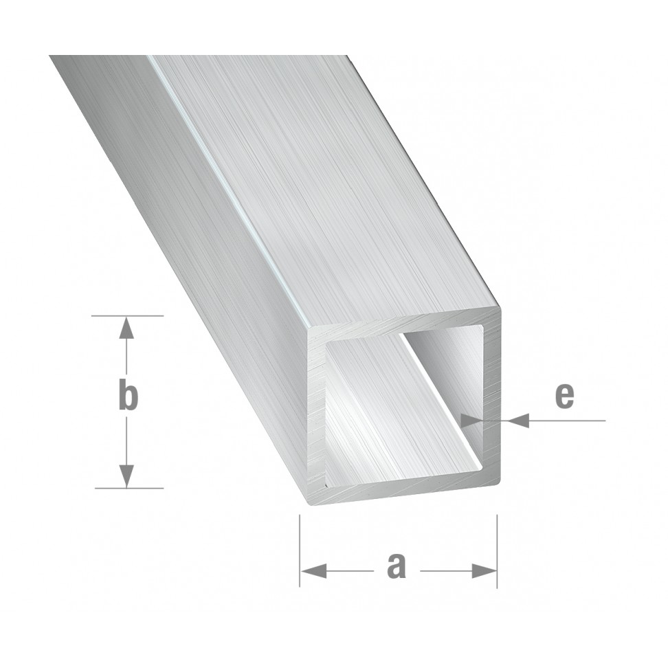 Tubo Quadrado Alum�nio Bruto 6x6mm-1m