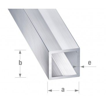 Tubo Quadrado Alum�nio 20x20mm - 1m
