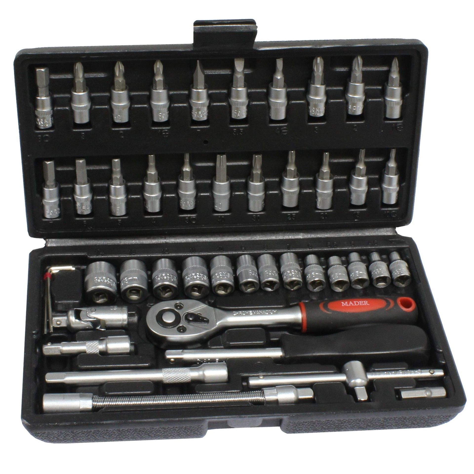 Mala Chaves Caixa 1/4" 46 Peças