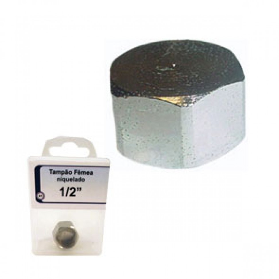 Tamp�o Niquelado 1/2' F�mea