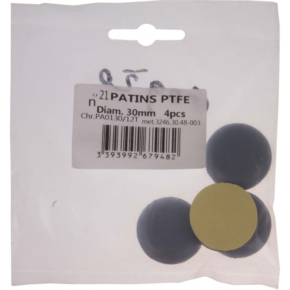 Patins Deslizantes Ptfe Adesivo � 30mm 4 unidades