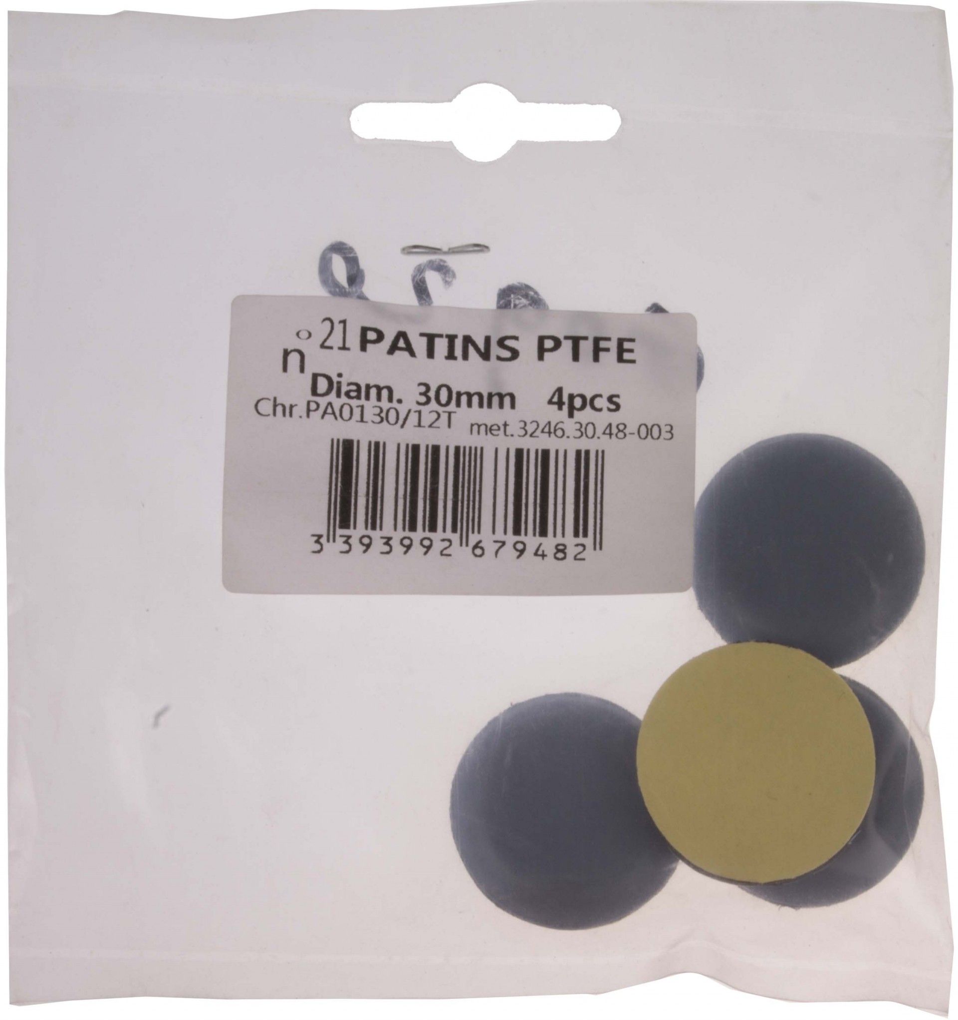 Patins Deslizantes Ptfe Adesivo Ø 30mm 4 unidades