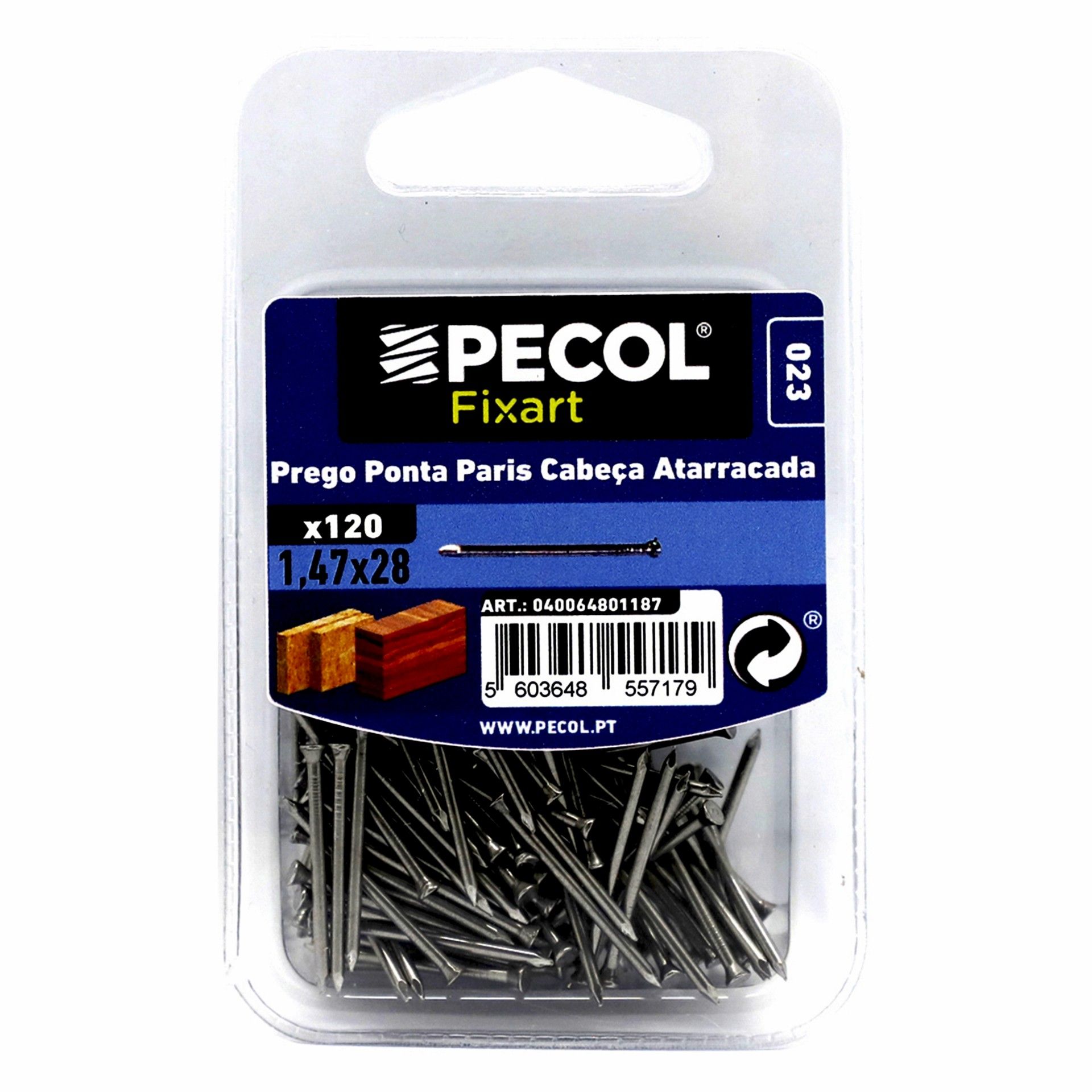 Prego Ponta Paris Cabeça Atarracada 1,47x28