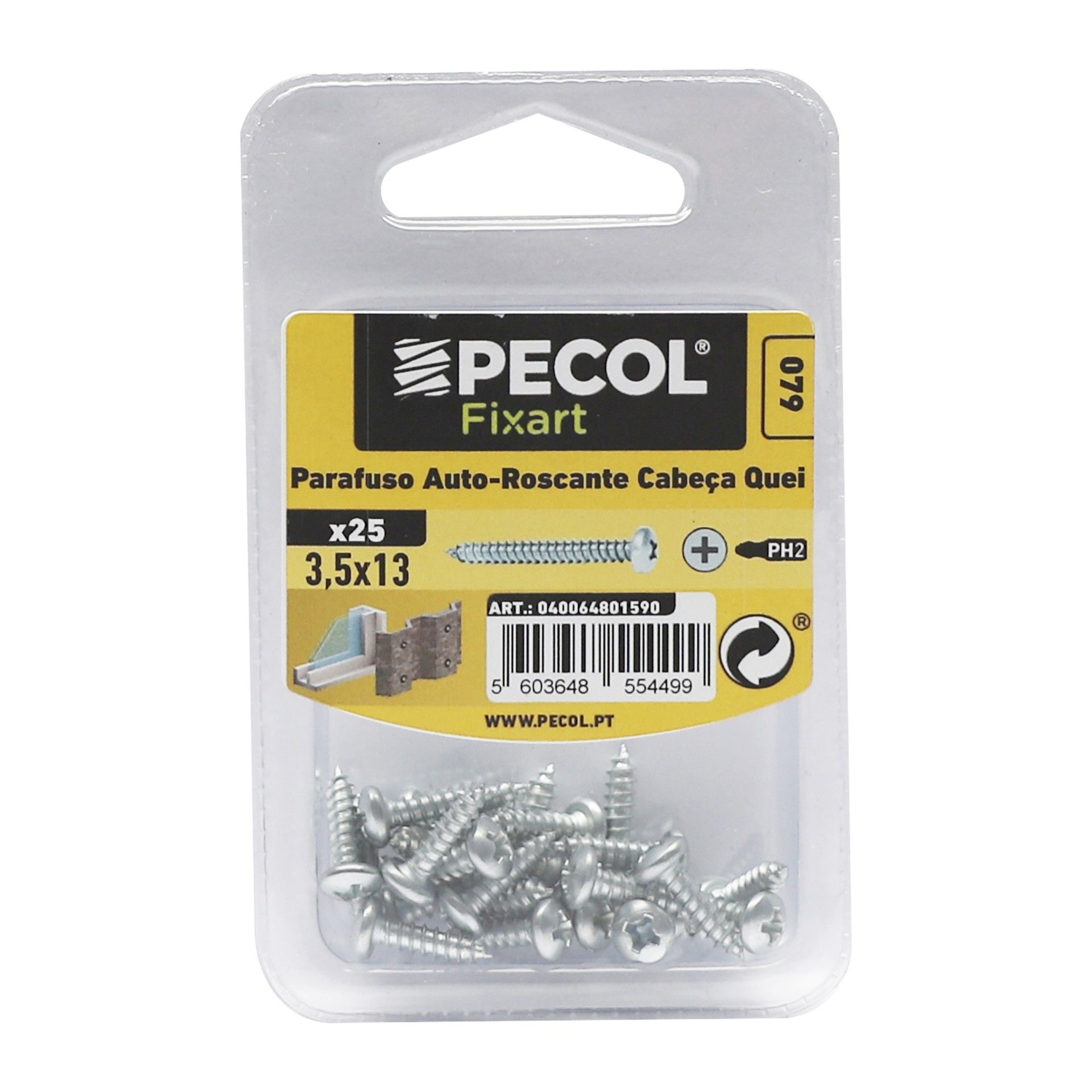 Parafuso Auto Roscante Cabeça de Queijo 3,5x13