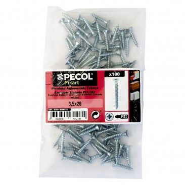 Parafuso Aglomerado Cabe�a Embeber Pz 3,5x20