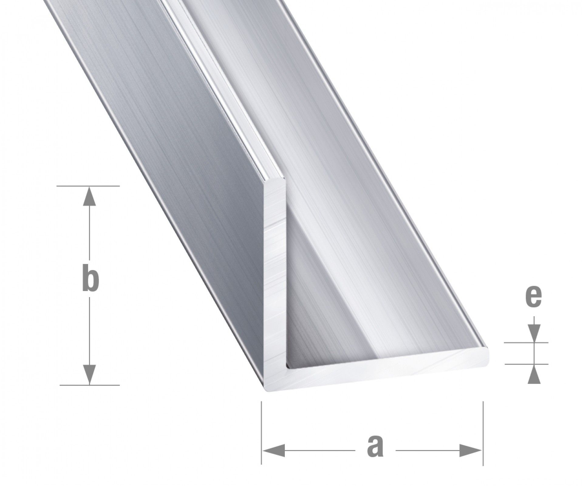 Perfil Ângulo Alumínio Brilhante 15x15x1,5mm -2m