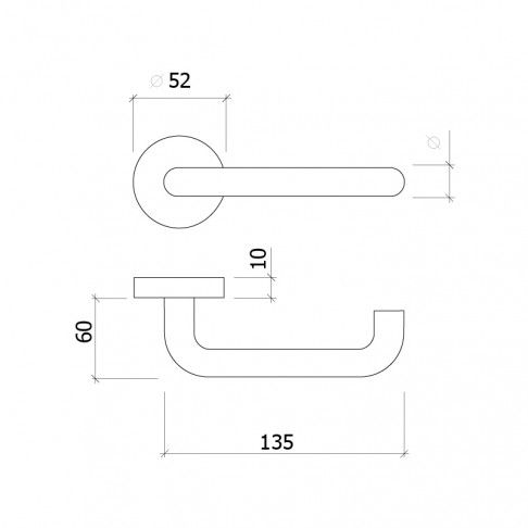 Puxador 8003 Inox 19mm Puxador 8003 Inox 19mm